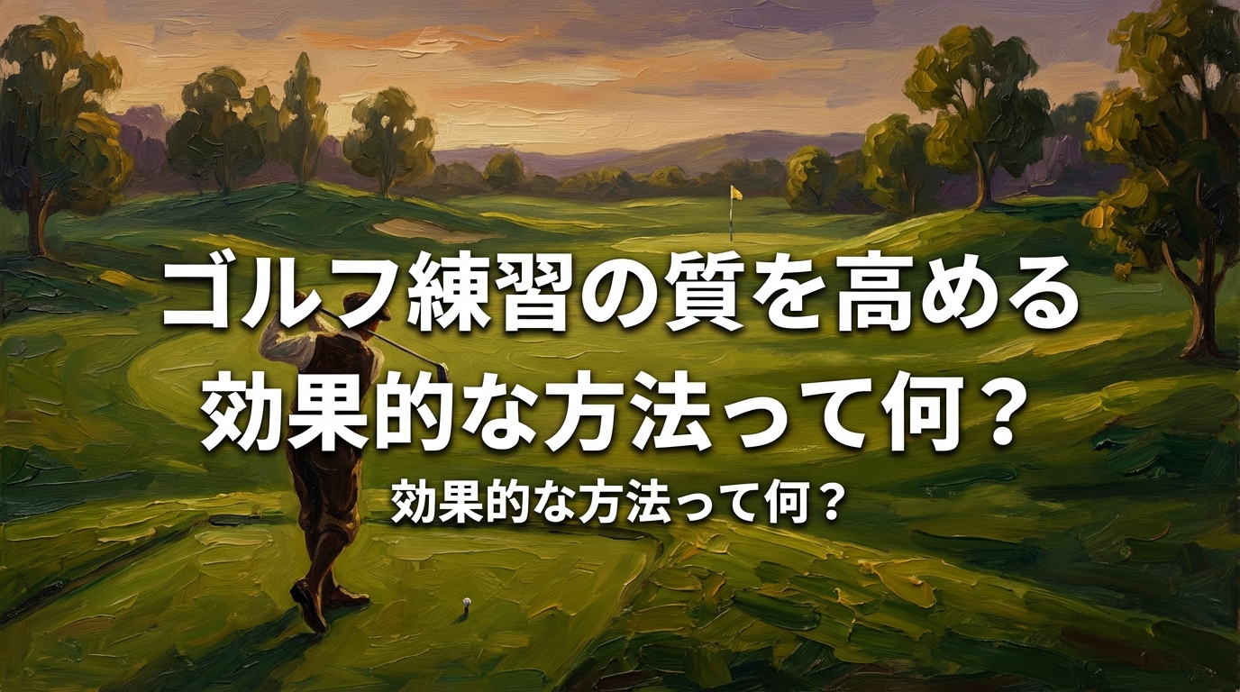 ゴルフ練習の質を高める効果的な方法って何？