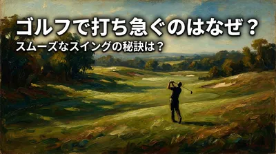 ゴルフで打ち急ぐのはなぜ？スムーズなスイングの秘訣は？