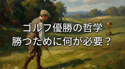 ゴルフ優勝の哲学、勝つために何が必要？
