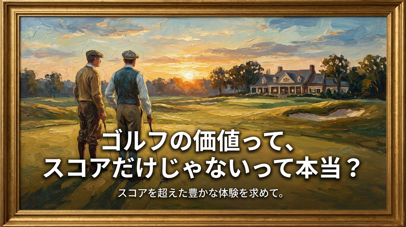 ゴルフの価値って、スコアだけじゃないって本当？
