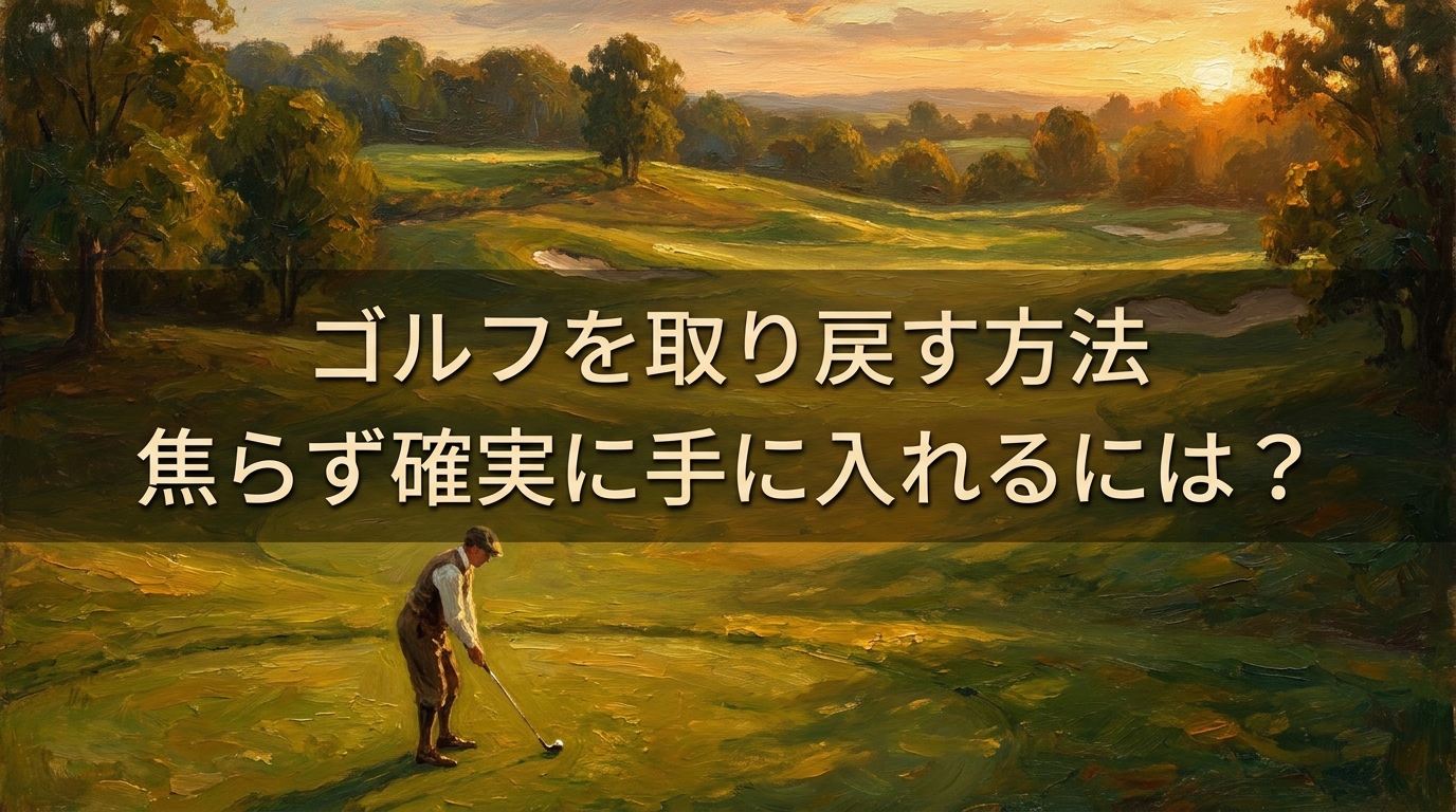 ゴルフを取り戻す方法、焦らず確実に手に入れるには?