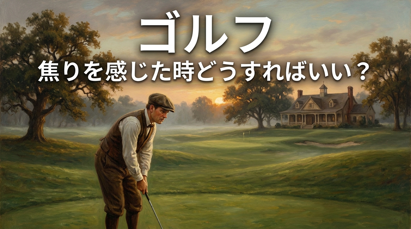 ゴルフ 焦りを感じた時どうすればいい？