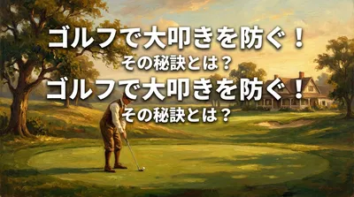 ゴルフで大叩きを防ぐ！その秘訣とは？
