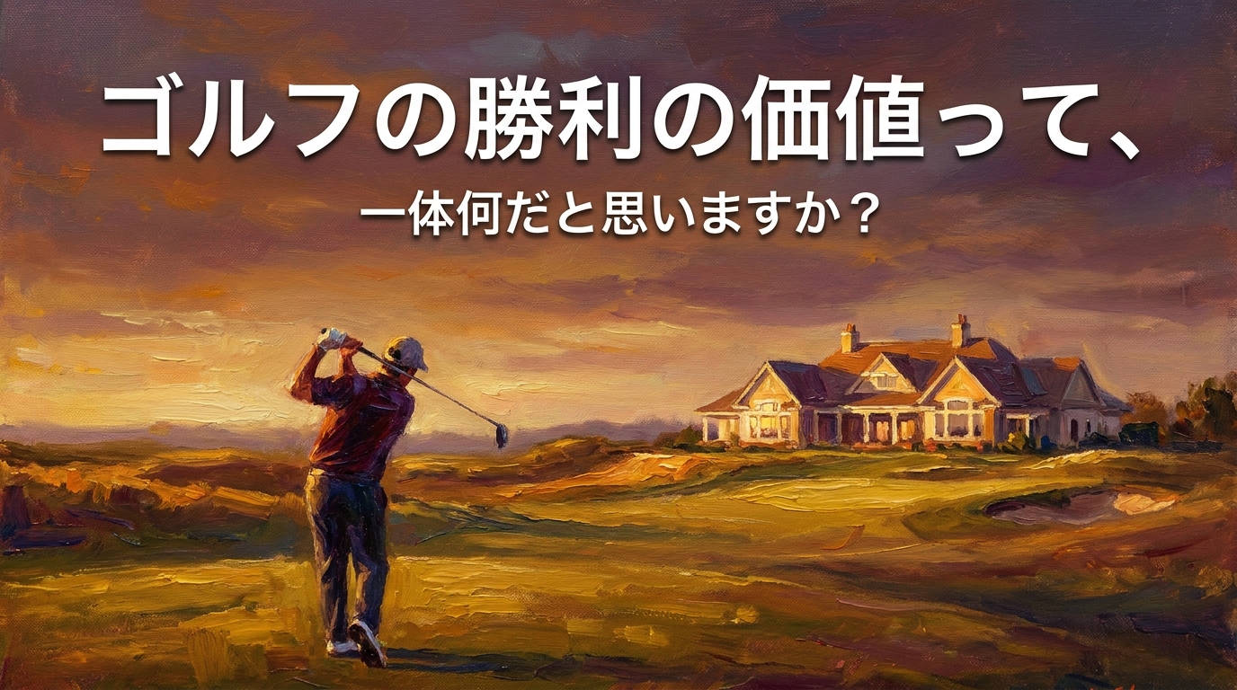ゴルフの勝利の価値って、一体何だと思いますか?